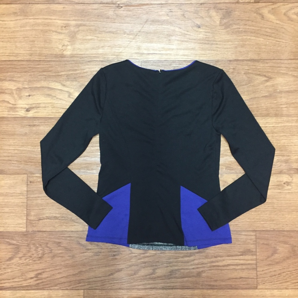 Ann Taylor Zip Back Career Shirt Color Block - Picture 2 of 4